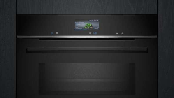 Siemens HM776GKB1F mit Mikrowellenfunktion 60 X 60 cm schwarz/edelstahl